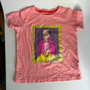 Piccolina Trailblazers Collection Girls' Frida Kahlo Pink SS Tee